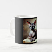 Oriental Shorthair Cat Koffiemok (Voorkant links)