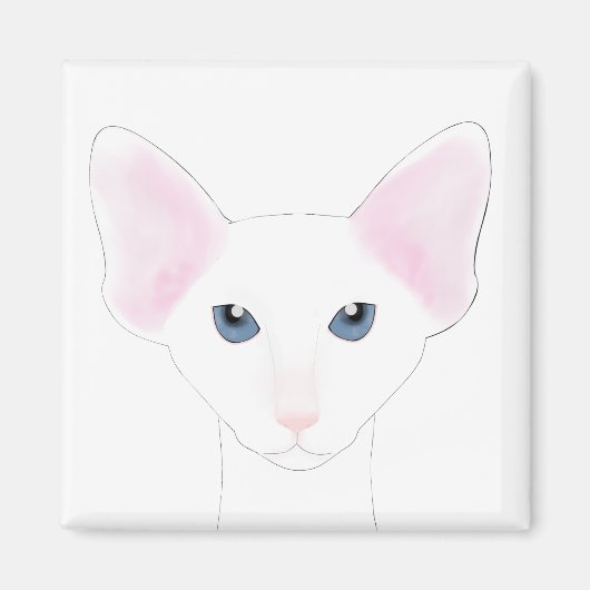 Oriental Shorthair Cat Magnet (Voorkant)
