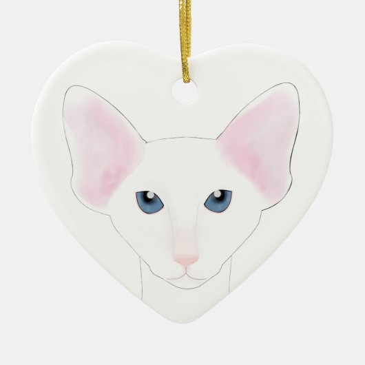 Oriental Shorthair Cat Ornament (Voorkant)