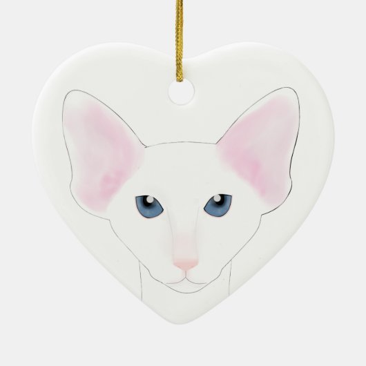 Oriental Shorthair Cat Ornament (Achterkant)