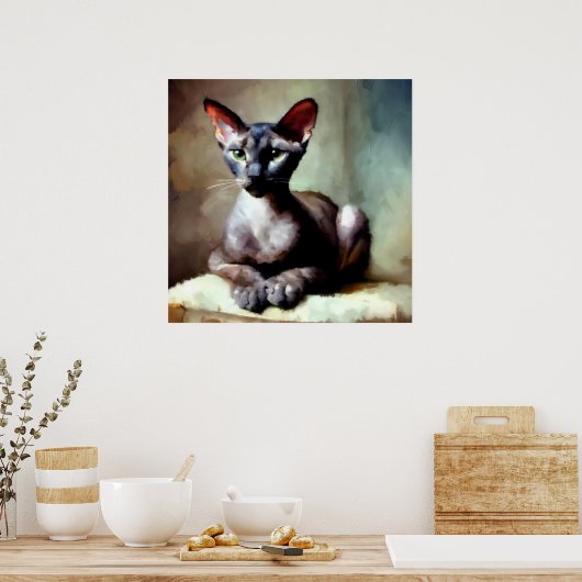Oriental Shorthair Cat Poster (Keuken)