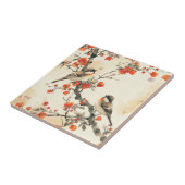 Oriental Songbirds and Blossom - Traditional Asian Tegeltje (Zijkant)