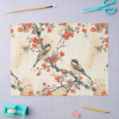 Oriental Songbirds and Blossom - Traditional Asian Tissuepapier (Craft)