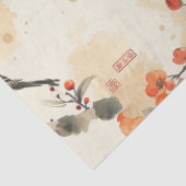 Oriental Songbirds and Blossom - Traditional Asian Tissuepapier (Detail)