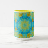 Oriental Star in Blue en Old Gold Yellow Mok (Midden)