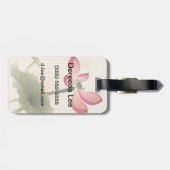 Oriental style Lotus Bagagelabel (Achterkant horizontaal)