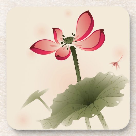 Oriental style Lotus Onderzetter (Voorkant)