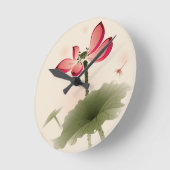 Oriental style Lotus Ronde Klok (Hoek)