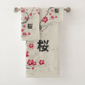 Oriental Style Sakura Cherry Blossom Art Bad Handdoek (Insitu)