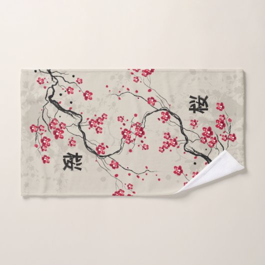 Oriental Style Sakura Cherry Blossom Art Bad Handdoek (Handdoek)