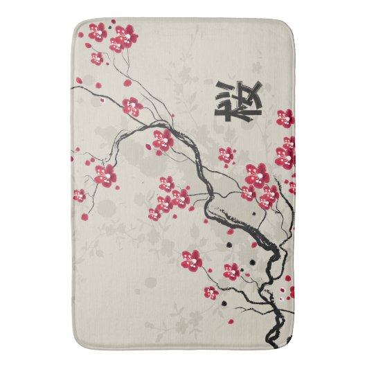 Oriental Style Sakura Cherry Blossom Art Badmat (Voorkant Verticaal)