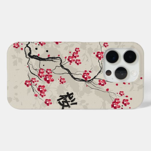 Oriental Style Sakura Cherry Blossom Art Case-Mate iPhone Case (Achterkant (horizontaal))