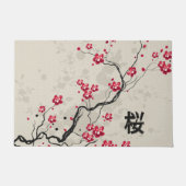 Oriental Style Sakura Cherry Blossom Art Deurmat (Voorkant)