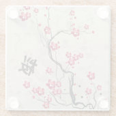 Oriental Style Sakura Cherry Blossom Art Glazen Onderzetter (Achterkant)