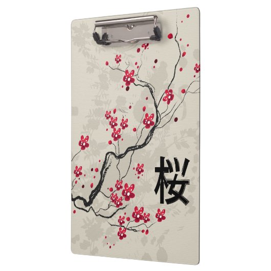 Oriental Style Sakura Cherry Blossom Art Klembord (Links)
