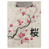 Oriental Style Sakura Cherry Blossom Art Klembord (Voorkant)