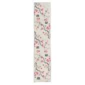 Oriental Style Sakura Cherry Blossom Art Korte Tafelloper (Voorkant)