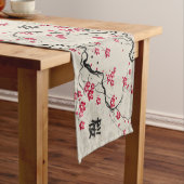 Oriental Style Sakura Cherry Blossom Art Korte Tafelloper (Voorbeeld)