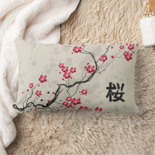 Oriental Style Sakura Cherry Blossom Art Kussen