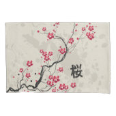 Oriental Style Sakura Cherry Blossom Art Kussensloop (Voorkant)