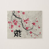 Oriental Style Sakura Cherry Blossom Art Legpuzzel (Horizontaal)