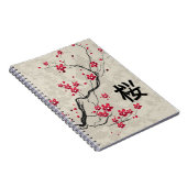 Oriental Style Sakura Cherry Blossom Art Notitieboek (Rechterzijde)