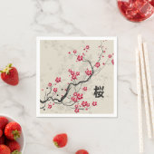 Oriental Style Sakura Cherry Blossom Art Servetten (Insitu)