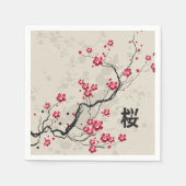 Oriental Style Sakura Cherry Blossom Art Servetten (Voorkant)