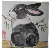 Oriental Style TUZI Dutch Rabbit 6-inch Tile Trive Tegeltje (Voorkant)