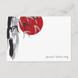 Oriental Sunrise Bamboo Garden Weddenschap Bedankt Notitiekaartje