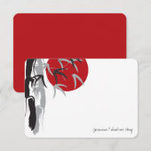 Oriental Sunrise Bamboo Garden Weddenschap Bedankt Notitiekaartje (Voorkant / Achterkant)