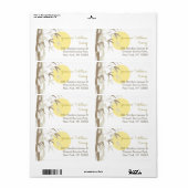 Oriental Sunrise Bamboo Garden Zen Wedding Labels (Full Sheet)