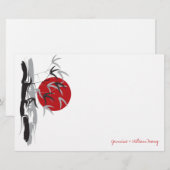 Oriental Sunrise Zen Bamboo Garden Asian Wedding Briefpapier (Voorkant / Achterkant)