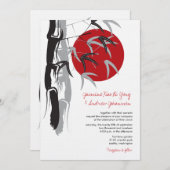 Oriental Sunrise Zen Bamboo Garden Asian Wedding Kaart (Voorkant / Achterkant)