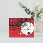 Oriental Swallows in Moonlight Briefkaart (Staand voorkant)