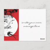 Oriental Swallows in Moonlight Briefkaart (Achterkant)