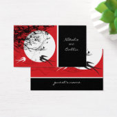 Oriental Swallows in Moonlight Mod Wedding Party Visitekaartjes (Bureau)