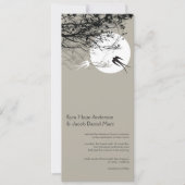 Oriental Swallows Moonlight Asian Wedding Invite Kaart (Voorkant)