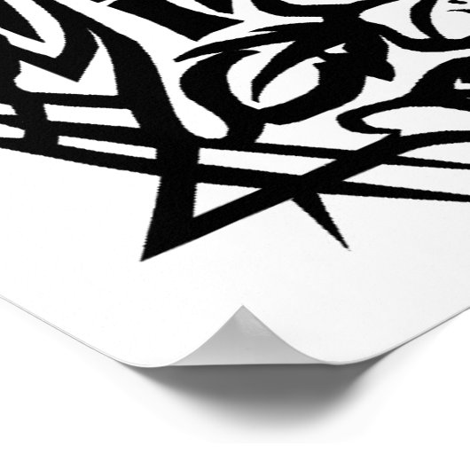 Oriental Tribal Tattoo Design Poster (Hoek)