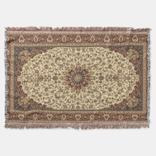 Oriental Turks Perzisch Floral Carpet Rug Deken (Voorkant)