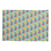 Oriental Turquoise Oranje Persian Paisley Pattern Kussensloop (Achterkant)