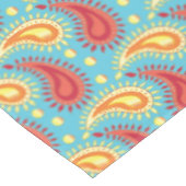 Oriental Turquoise Oranje Persian Paisley Pattern Tafelkleed (Gekanteld)