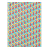 Oriental Turquoise Oranje Persian Paisley Pattern Tafelkleed (Voorkant)