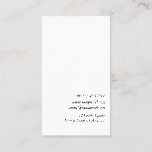 Oriental Vase & Clouds Art Antieke Appraiser Visitekaartje (Achterkant)