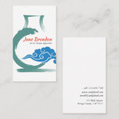 Oriental Vase & Clouds Art Antieke Appraiser Visitekaartje (Voorkant / Achterkant)