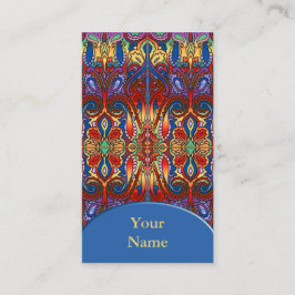 Oriental Waterverf Patroon I + jouw tekst Visitekaartje