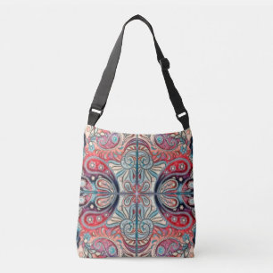 Oriental Waterverf Patroon II + uw ideeën Crossbody Tas
