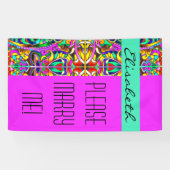 Oriental Waterverf Patroon III + uw ideeën Spandoek (Horizontaal)