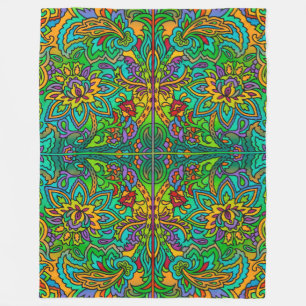 Oriental Waterverf Patroon V + uw ideeën Fleece Deken