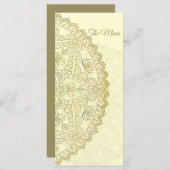 Oriental Wedding - Menu Kaart (Voorkant / Achterkant)